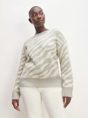 Everlane • THE ALPACA TIGER JACQUARD CREWNECK
